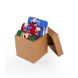 Cutie cu 3 perechi de șosete de iarnă pentru Crăciun - Moș Crăciun, Om de zăpadă, Ren 39-42