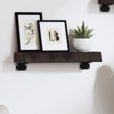vidaXL Raft de perete maro &icirc;nchis 40x10x6 cm lemn masiv stejar tratat