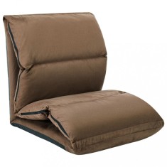 vidaXL Scaun de podea pliabil, gri taupe, microfibră