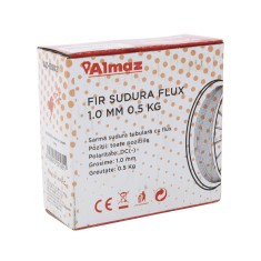Fir sudura cu flux, 1mm, 0.5kg, 30m, sudura cu sau fara gaz, Almaz, AZ-ES021