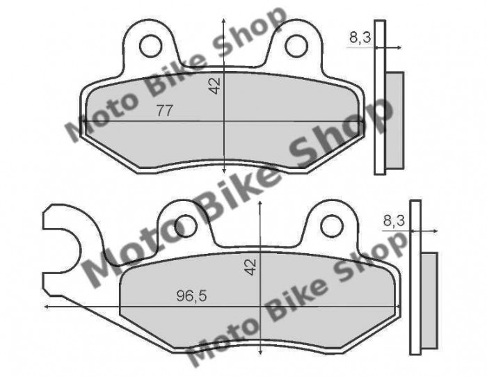 MBS Placute frana, echivalent MCB582, Cod Produs: 225101620RM