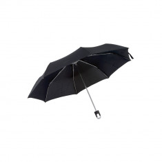 Umbrela de buzunar 98 cm, maner cu agatatoare, negru, Everestus, UB35TT, aluminiu, fibra de sticla, poliester, saculet inclus foto