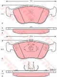 Set placute frana,frana disc VOLVO V70 I (LV) (1996 - 2000) TRW GDB1406