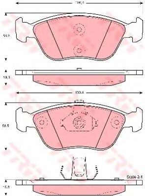 Set placute frana,frana disc VOLVO V70 I (LV) (1996 - 2000) TRW GDB1406 foto