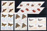 Romania 1960, LP 505, Fluturi, seria in blocuri de 4, MNH!