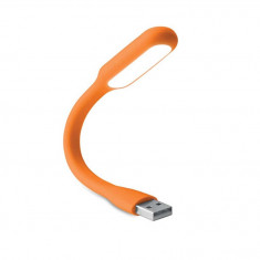 Lampa flexibila USB cu lumina LED pentru tastatura, portocaliu