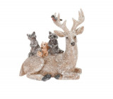 Decoratiune Reindeer, raccoon and squirrel, 13x7x15 cm, poliston, Excellent Houseware