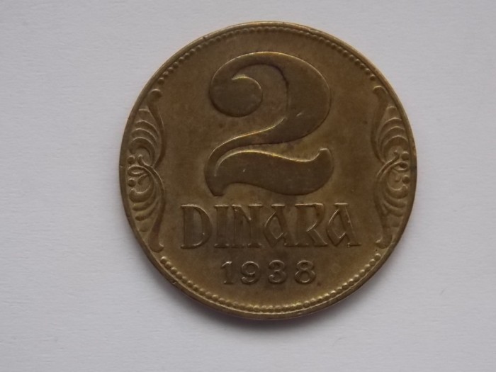2 DINARI 1938 IUGOSLAVIA