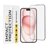 Folie sticla iPhone 15 Asteroid GSM ESD Glass, negru