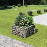 vidaXL Strat &icirc;nălțat gabion, 90 x 90 x 50 cm, oțel galvanizat 143557