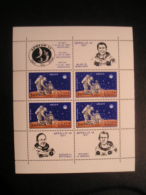 M1 TX2 7 - 1971 - Apollo 14 - in bloc de patru timbre
