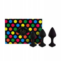 Set de dopuri anale - FeelzToys Bibi Black 3 buca?i foto