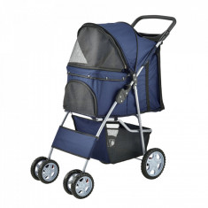 Carucior transport patrupede Mew, 73 x 46 x 100 cm, metal/poliester, albastru,... foto