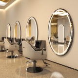 Consola de coafură consola de frizerie consola de cosmetică oglindă LED cu ramă de aluminiu 150x90 STD