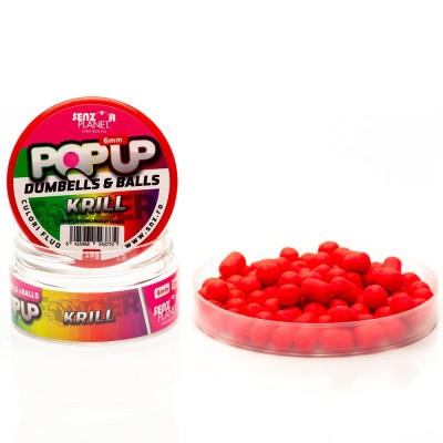 Pop Up Senzor Dumbells &amp;amp; Balls Krill, 6mm, 15g foto