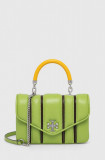 Tory Burch poseta de piele culoarea verde