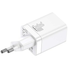 Incarcator retea Baseus Super Si Pro, Quick Charge 30W, 1 x USB 5V/3A, 1 x USB Type-C 5V/3A, alb