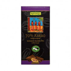 Ciocolata bio amaruie 70% cacao, 80g, Rapunzel