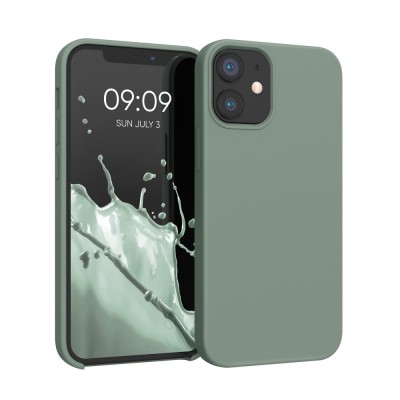 Husa Kwmobile pentru Apple iPhone 12 Mini, Verde, Silicon, KWM000011JO064C foto