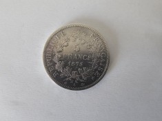 Franta 5 Francs 1875 Argint are 25 gr