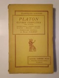 Platon: Oeuvres completes (tome huitieme / vol. 8) (trad. Emile Chambry, Ed. Garnier)