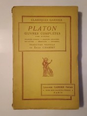 Platon: Oeuvres completes (tome huitieme / vol. 8) (trad. Emile Chambry, Ed. Garnier)