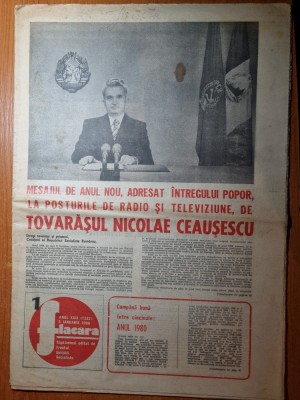 flacara 5 ianuarie 1980-mesajul lui ceausescu de anul nou,oraselul copiilor foto