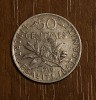Moneda Franta 50 Centimes 1918 Argint 0.835