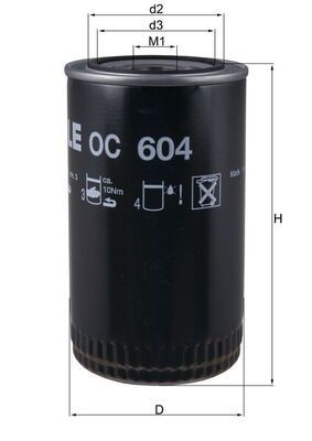 Filtru ulei MAHLE OC604