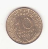 Franța 10 centimes 1989