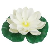 Flori Artificiale Nufar Alb cu Lumina LED, Flotante, CMCLASS