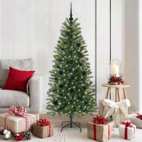VidaXL Brad de Crăciun artificial cu 150 LED Verde 150 cm PE și PVC 3397342