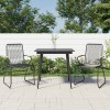 VidaXL Set cu masă pentru grădină, 3 piese, negru, ratan PVC 3060267