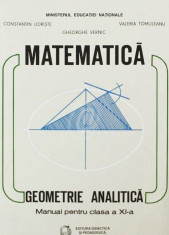 Matematica. Geometrie analitica, clasa a XI-a foto