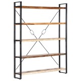Cumpara ieftin Biblioteca cu 5 rafturi, 140 x 30 x 180 cm, lemn masiv reciclat