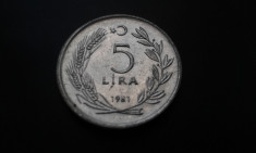 5 lire 1981 Turcia foto