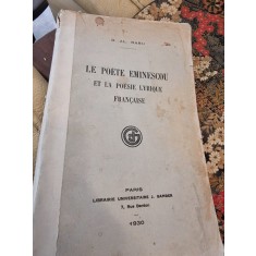 D. Al. Nanu - Le Poete Eminescou et la Poesie Lyrique Francaise