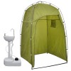 VidaXL Suport portabil de camping, pentru spălat m&acirc;ini, cu cort, 20 L 3081894