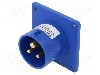 Conector alimentare AC, IEC 60309, IP44, 16A, 230V AC, 3 pini, PCE - 613-6