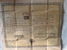 Raritate,document ,pasaport diplomatic Imperiul Otoman , imputernicire, 9/22 feb 1912
