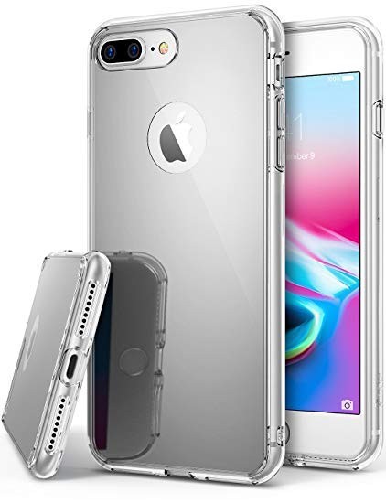 Husa Apple iPhone 8 Plus, tip oglinda Argintiu