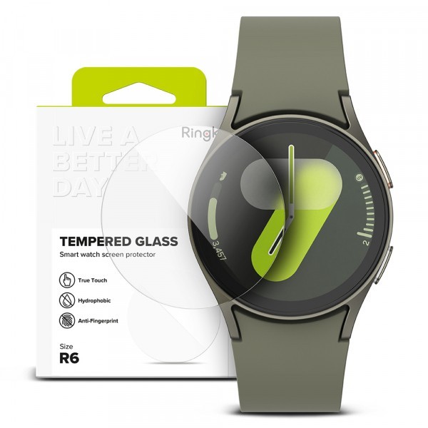 Folie Protectie Ringke R6 pentru Samsung Galaxy Watch7 44mm, Set 4 bucati, Sticla Securizata