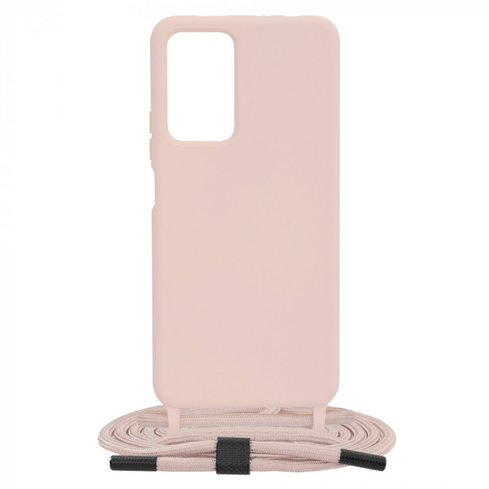 Husa pentru Xiaomi Redmi Note 11 Pro+ 5G, Techsuit Crossbody Lanyard, Pink