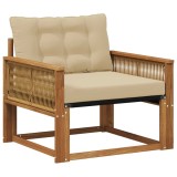 vidaXL Set de canapele de exterior Lemn solid de Acacia și Textilene 3438897