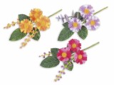 Cumpara ieftin Set 3 Margarete artificiale multicolore cm 15 H