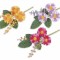 Set 3 Margarete artificiale multicolore cm 15 H