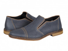 Pantofi casual barbati piele Rieker Matteo bleumarin 1348714 foto