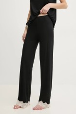 United Colors of Benetton pantaloni de pijama femei, culoarea negru, 3Z123F04A