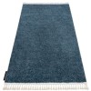 Covor Berber 9000 albastru Franjuri shaggy, 80x150 cm, Dreptunghi, Polipropilena