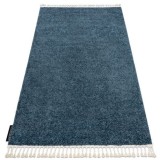 Covor Berber 9000 albastru Franjuri shaggy, 180x270 cm, Dreptunghi, Polipropilena